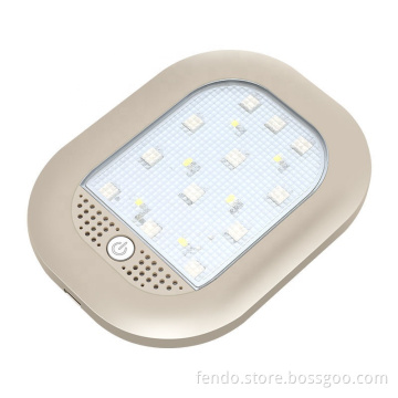 5V Car LED Atmosphere Light - 8 Colors, Button Switch, Magnetic Ceiling Dome Roof Light